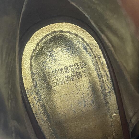 Johnston & Murphy Boots Womens 9 Leather Ankle Booties Chunky Heel Side Zip Boho - Picture 11 of 13